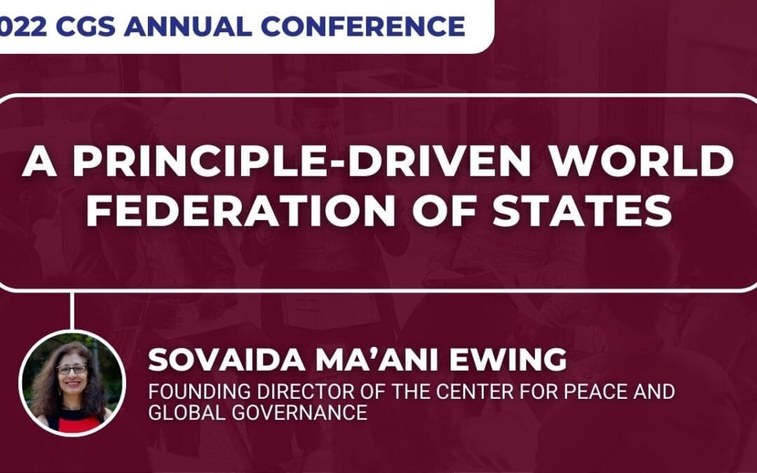 A Principle-Driven World Federation of States