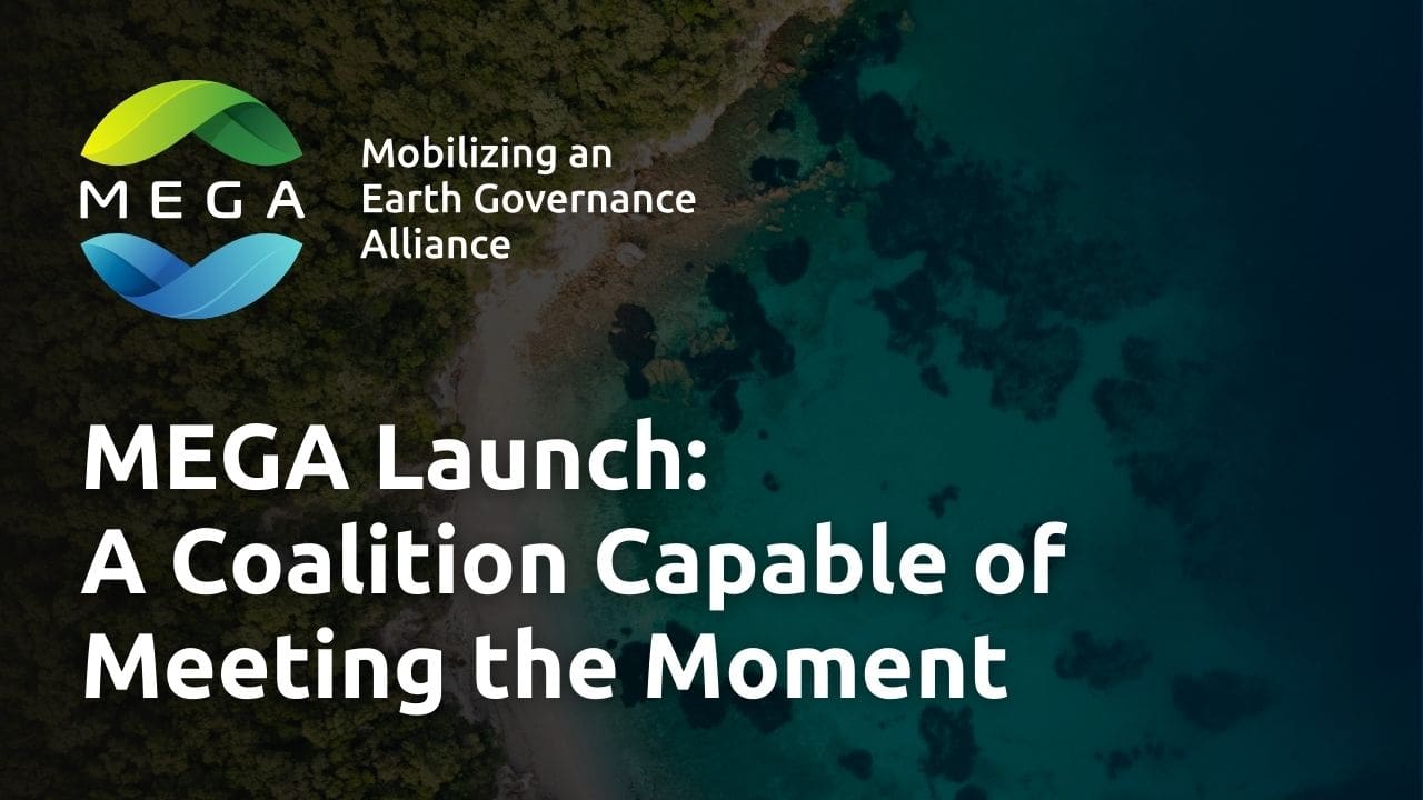 Mobilizing an Earth Governance Alliance (CGS press release banner)